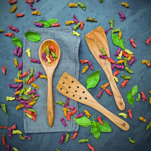 Handcrafted Curved Spatula, Brown by Berard 66475 French Olive-Wood