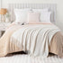 BATTILO HOME Boho Cream Throw Blanket for Couch, Decorative White Blanket Throw for Sofa Living Room, 50"x60"