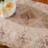 36 Inch 36 LinenZone Gold Farmhouse Tablecloth with Colorful Flower Design. Small Tablecloth for Small Table, Dresser