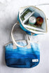 Waves of Change Insulated Recycled Plastic Small Lunch Satchel, 6 Can Capacity, Waves Design