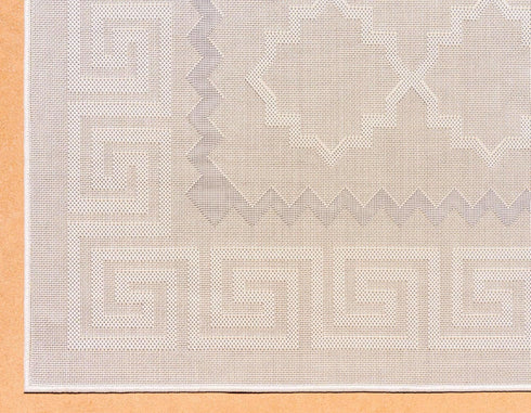 Unique Loom Outdoor Trellis Collection Area Rug - Stars, Gray/Silver (2' x 6' 1" Runner)