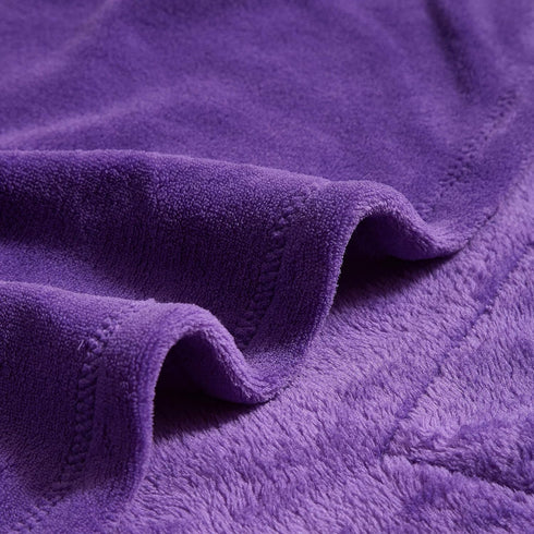 Cozy 50"x60", Pop Shop Hooded Ultra-Soft Plush Throw Blanket with Pockets, Purple