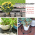 lucpur 3 Pack 12 Inch 3 Pack Metal Plant Stand with Wheels Plant Caddy Heavy Duty Wrought Iron Rolling Plant Stand