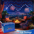 4th Lights,118LED woohaha of July Patriotic Star Icicle Red White and Blue Curtain Window Lights,Connectable Star