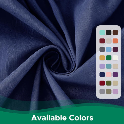 Biscaynebay Wrap Around Bed Skirts for Queen Beds, 15" Drop, Navy Adjustable Elastic Dust Ruffles, Machine Washable
