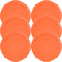 Pyrex 7200-PC 2-Cup Food Storage Replacement Lid, Orange, 6-Pack, Made in USA