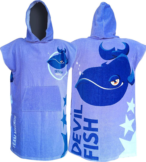 5'6" (37 24 4 TEAM MAGNUS Hooded Beach Towel for Kids up to - surf Poncho for Boys and Girls in x in) - Kids' Bath