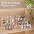 Acrylic Risers Display Stands, Clear, 4 Tier Shelf for Perfume, Funko POPs, Lotion Holder, Cupcake Stand