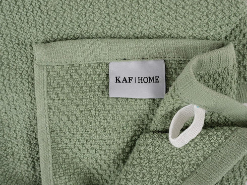 Set 4, KAF Home Deluxe Popcorn Terry Kitchen Towels, Cotton Kitchen Dish Towels, of French Green
