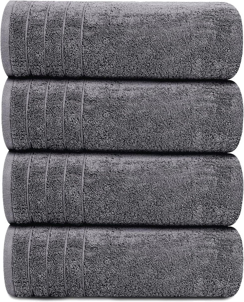 Extra Large Bath Towels by Tens, 30 x 60 Inches, 100% Cotton, Super Soft, Absorbent, Quicker to Dry, Perfect for