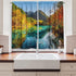 Ambesonne Landscape Kitchen Curtains, Colorful View of 5 Flower Lake with Azure Water Among Fall Woods in Jiuzhaigou, Window Drapes 2 Panel Set for Kitchen Cafe Decor, 55" X 39", Blue and Green by Ambesonne