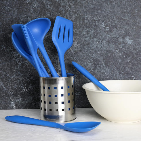 Chef Craft Premium Silicone Spaghetti Fork, 11.5 Inch in Blue for Cooking
