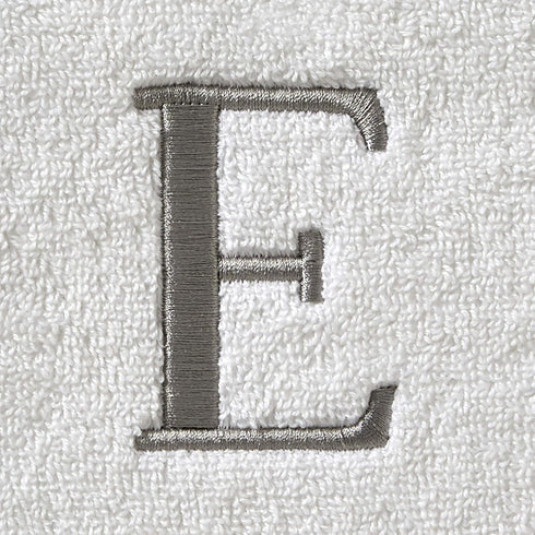 SKL Home Casual Monogram Hand Towel - 2-Pack, E, 16x26, White