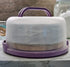 Round Cake Carrier, Two Sided Cake Holder, Portable Cake Stand Fits 10 inch Cake, Lilac