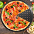 Pizza Steel Pan for Oven, Pizza Crisper Pan with Holes 12 Inch, Nonstick Round Pizza Baking Sheet Oven Tray, Perforated Carbon Steel Pizza Bakeware For Home Restaurant Kitchen Baking by mobzio