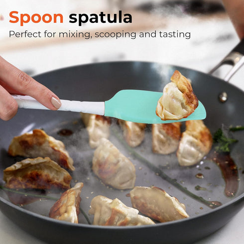M KITCHEN Silicone Spatula Set, Heat Resistant & BPA Free, 4 Piece Nonstick Rubber Spatulas for Cooking and Baking