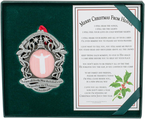 Remembrance Photo Ornament with Bookmark - Loved Ones Tree Decoration (Non-Personalized)