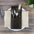 Set of 2 Rectangular Cutlery Sleeves, Utensils Place Setting, Silverware Holder, Full Grain Leather, Handmade, Bourbon