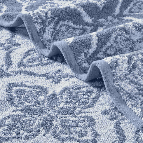 6-Piece Set 100% Modern Threads Amaris Reversible Yarn Dyed Jacquard Towel - Bath Towels, Hand Towels, & Washcloths