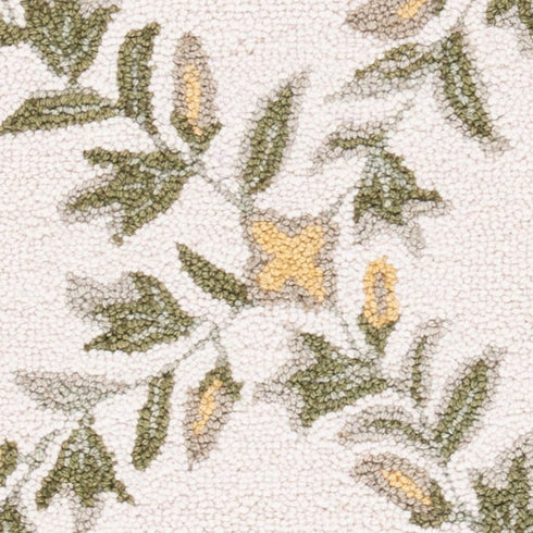 1'8" 2'6", Country (HK55A) SAFAVIEH Chelsea Collection Accent Rug - x Ivory & Green, Hand-Hooked French Wool, Ideal