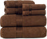 Lavish Home 6 Piece Bathroom Towels Set - 625GSM 100% Cotton Bathroom