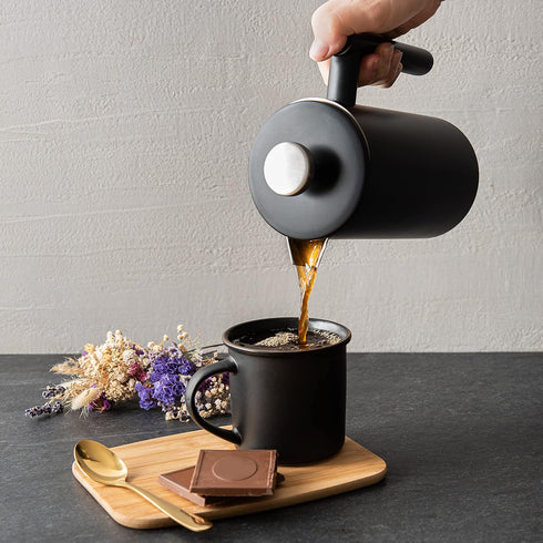 Mixpresso Stainless Steel French Press, 27 Oz, Double Wall Insulation, Easy Clean, Strong Quality Coffee