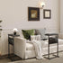 LET501B C Shaped End Table, Side Table for Sofa, Small TV Tray, Couch Table with Storage Bag for Small Space, Living