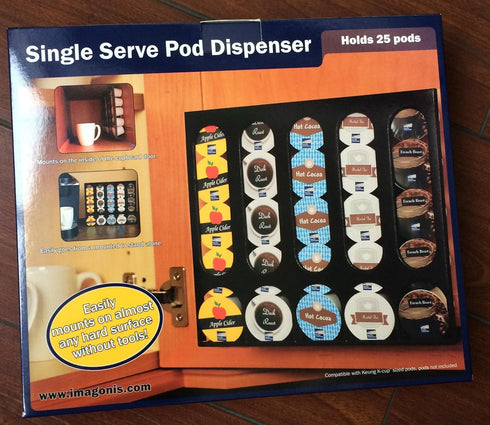 The Cupboard Caddy Black Premium Storage Dispenser for Keurig K-cups, Improved Magnetic Release System