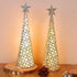 Juegoal Lighted Christmas Table Decorations with Star and 10 LED Lights, Indoor Xmas Holiday Tabletop Ornament Set