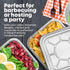 10 Pack 8x8 Disposable Aluminum Pans With Lids - Foil Pans for Cooking, Baking Cakes, Roasting & Homemade Breads