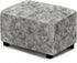 ANARACHON Leather Like Ottoman Cover, Stretch Small/Large Square Ottoman Covers, Rectangular Ottoman