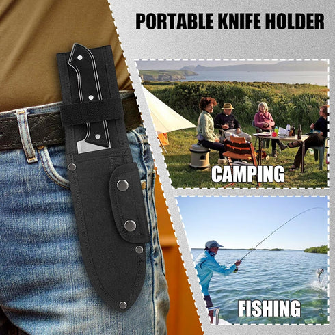 Universal Knife Sheath, Oxford Chef Knife Sheaths for Fixed Blade Knives, Knife Scabbard Cover, Outdoor Knife Sheath