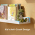 YUFLINX 16White Set 6,Nursery Floating Shelves for Wall with Anti-Crash Design of Book Shelves for Room