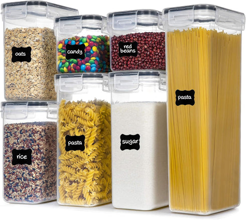 PANTRYSTAR Airtight Food Storage Containers with Lids, 7 PCS BPA Free Kitchen Canisters