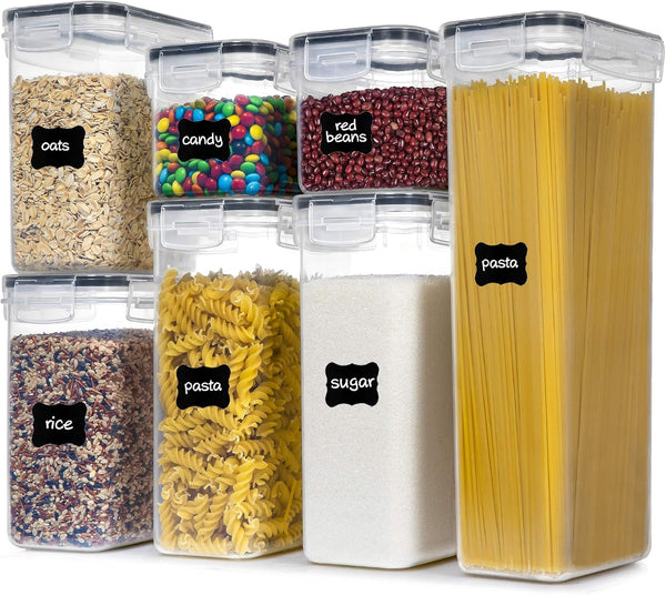 PANTRYSTAR Airtight Food Storage Containers with Lids, 7 PCS BPA Free Kitchen Canisters