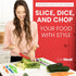 EatNeat 12 Piece Knife and Cutting Board Set, Colorful Non-Stick Stainless Steel Chef Knives with Sheaths & Sharpener