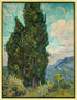 Wieco Art Framed Wall Art Cypresses, Van Gogh Giclee Canvas Print for Modern Home Decor