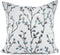 YOUR SMILE Classical Embroidery Jacquard Teal Leaf Pattern Square Decorative Throw Pillow Case Cushion Cover 18x18 inch