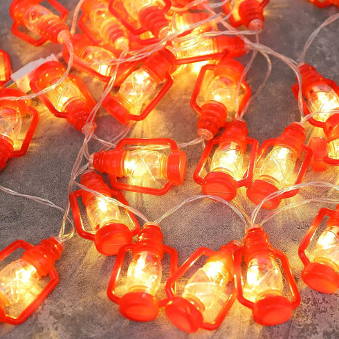 30 AceList LED Red Lantern String Lights for Bedroom Patio Garden Holiday Home Indoor Decorations, Mini Kerosene Lights
