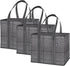 VENO 3 Pack Reusable Grocery Bags, Shopping Bags for groceries, Utility Tote with