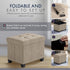 600 LB, 12 16 12, Ornavo Home Storage Ottoman Small Rectangle Ottoman with Legs, Foot Rest Stool Seat, Load up