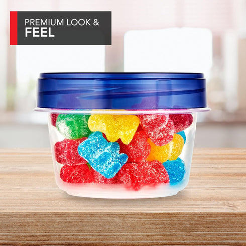 Stock Your Home 4oz Plastic Containers - 6 Pack Small Freezer Containers with Twist Top Lids for Leftover Food