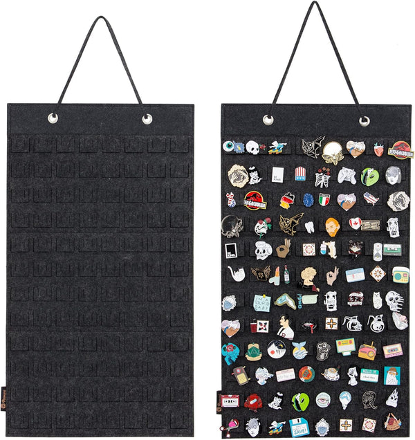 PACMAXI Hanging Brooch Pin Organizer - Display Pins Storage Case Holds Up to 96 Pins (Not Include Accessories)