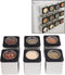 Magnetic Spice Jars Set of 6 - Shake or Pour Containers for Refrigerator Doors & Appliances - Easy Open Window Top