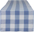 DII Buffalo Check Collection Classic Farmhouse Table Runner, 14x108, Stonewash Blue