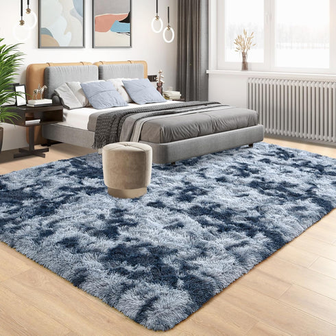 Tepook Soft Fluffy Rugs for Bedroom, 4x6 Area Rug for Living Room, Plush Throw Rug with Non-Slip Bottom