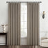 Pinch 54 Inch 2 Set, Custom Heavy Linen Pleated Kitchen Curtains Panels Dark Tan Boho Memory Trained Privacy Short