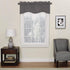 ECLIPSE Kendall Modern Scalloped Valance Rod Pocket Window Curtain for Kitchen or Bathroom, 42" x 18", Charcoal
