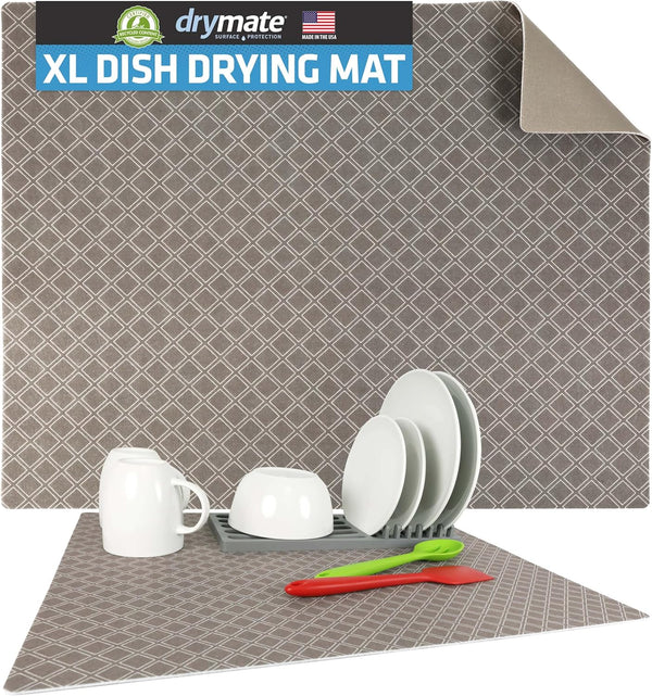 Drymate XL Dish Drying Mat, Oversized (19”x24”), Waterproof & Slip-Resistant for Kitchen Counter