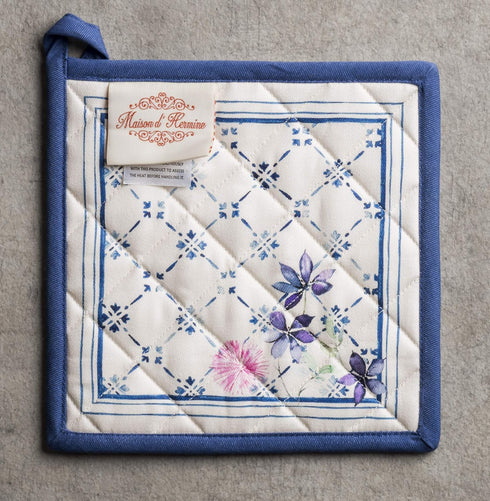 Maison d' Hermine Cotton Oven Mitt & Pot Holder Set - Heat Resistant BBQ Cooking Gloves